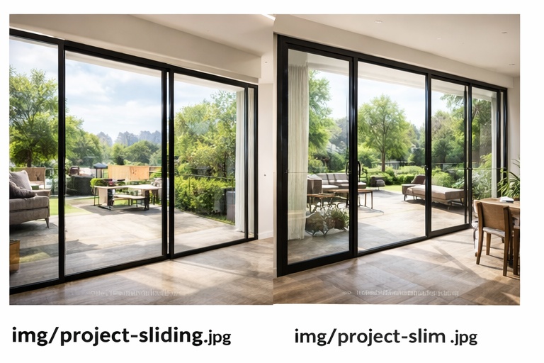 Slim profile doors