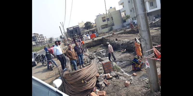 Bhopal Madhya Pradesh India Foundation Work Started Of A New Project Construction 01 – AMR BuildTech Bhopal