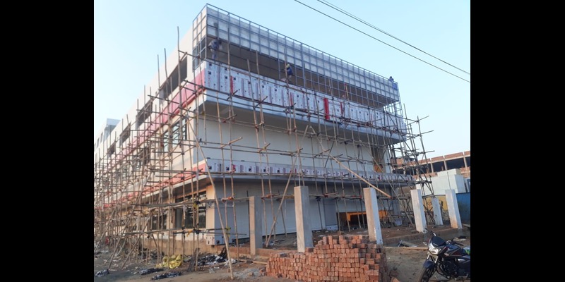 Bhopal Madhya Pradesh India New Commercial Building Project Finishing Soon Construction 01 – AMR BuildTech Bhopal
