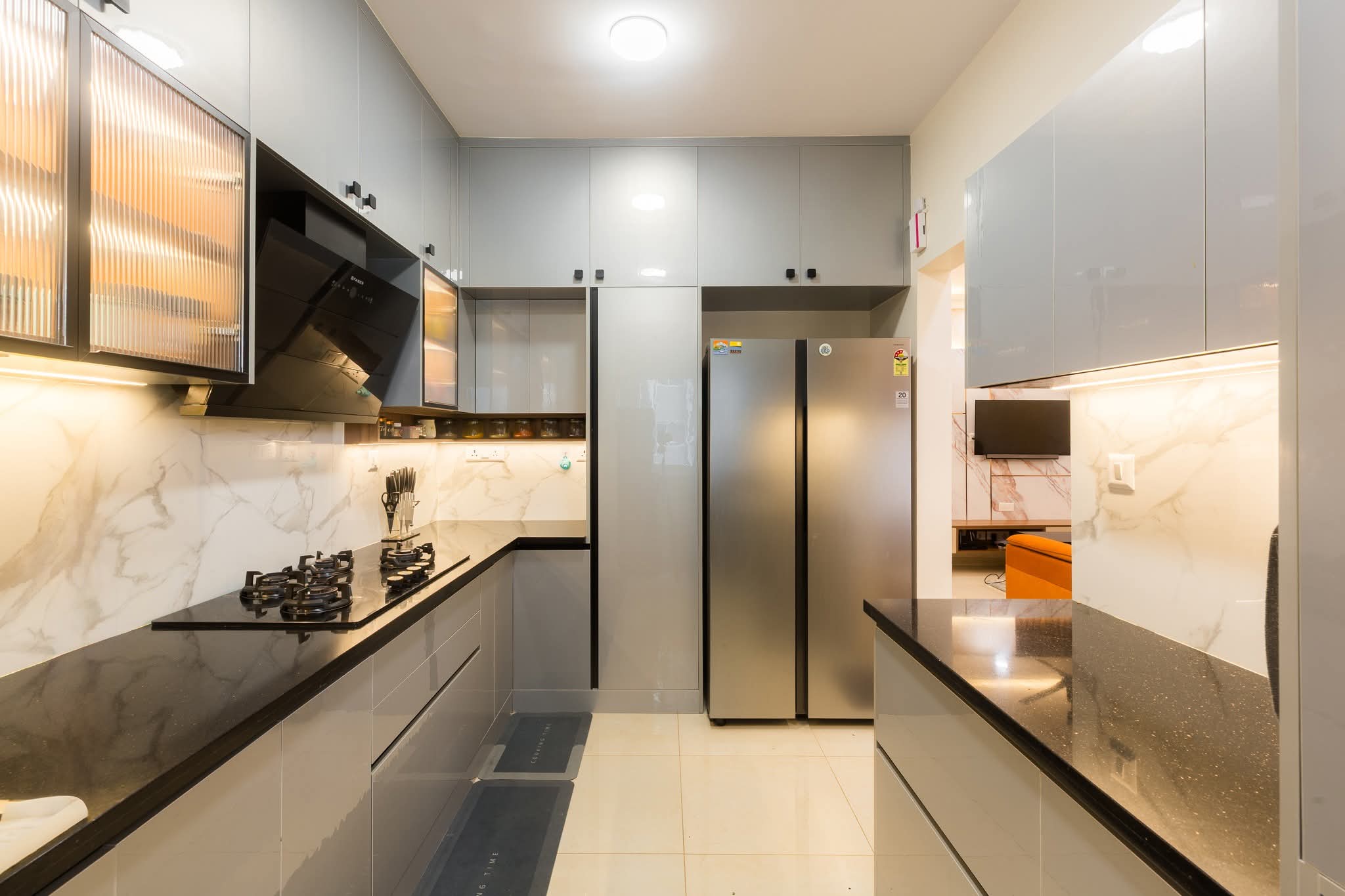 AMR BuildTech interior design project — Some Of Island Kitchen Projects By CMK AMR BuildTech, Bhopal, Madhya Pradesh, India