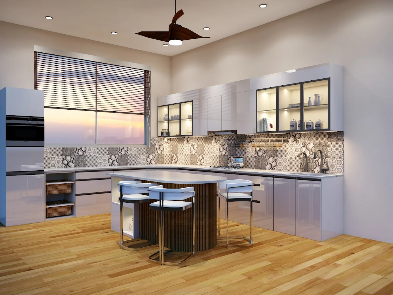 AMR BuildTech interior design project — Some Of Island Kitchen Projects By CMK AMR BuildTech, Bhopal, Madhya Pradesh, India