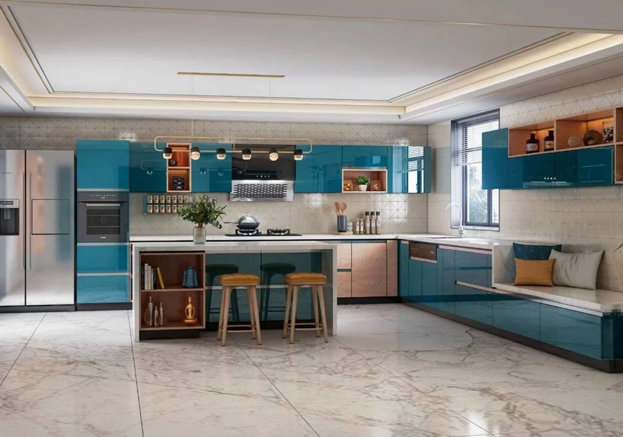 AMR BuildTech interior design project — Some Of Island Kitchen Projects By CMK AMR BuildTech, Bhopal, Madhya Pradesh, India