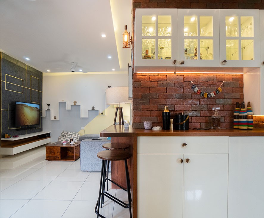 Residential interior design work in Bhopal by AMR BuildTech – elegant decor