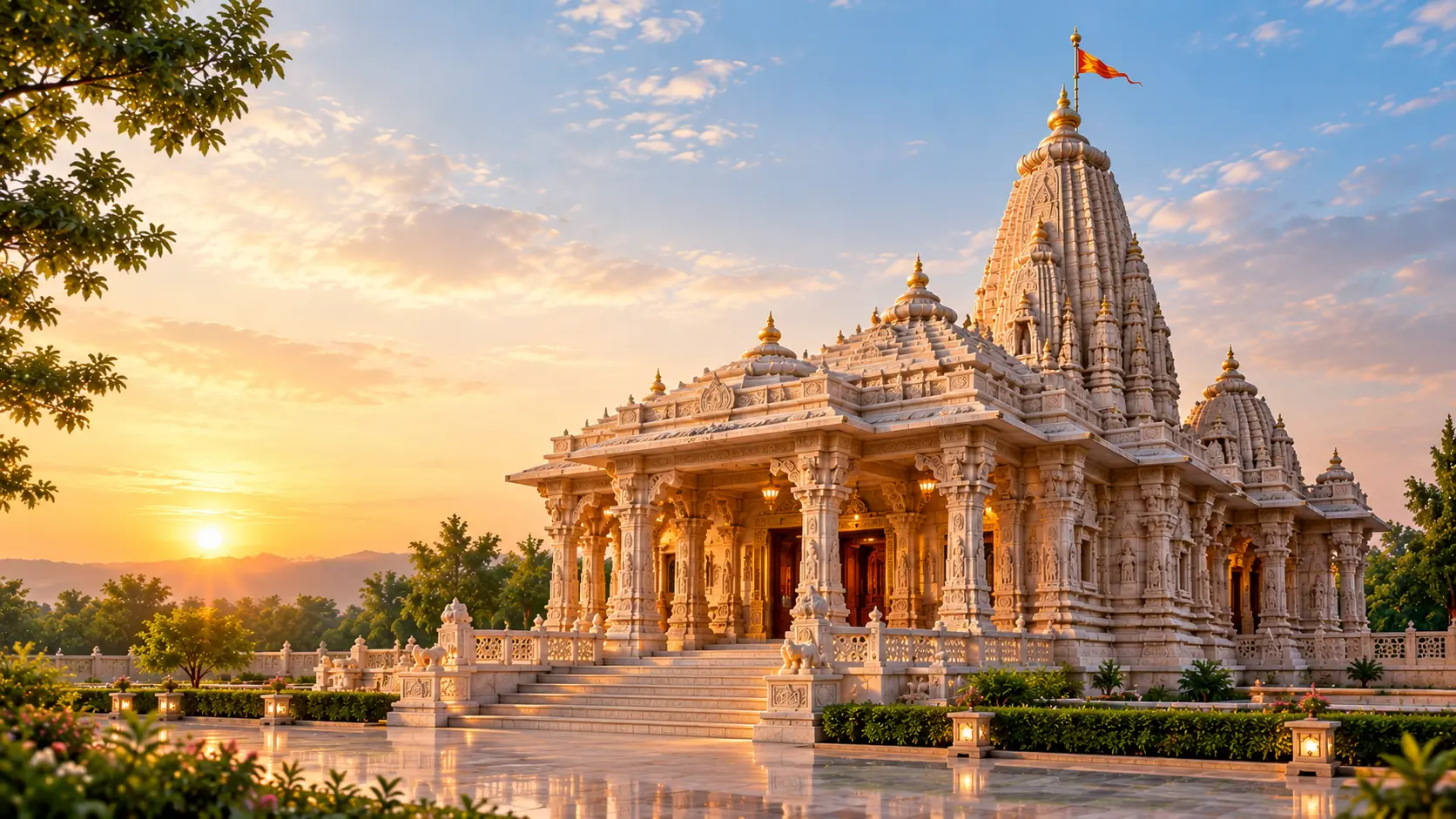 Nagara style temple construction by MANDIR AMR BuildTech