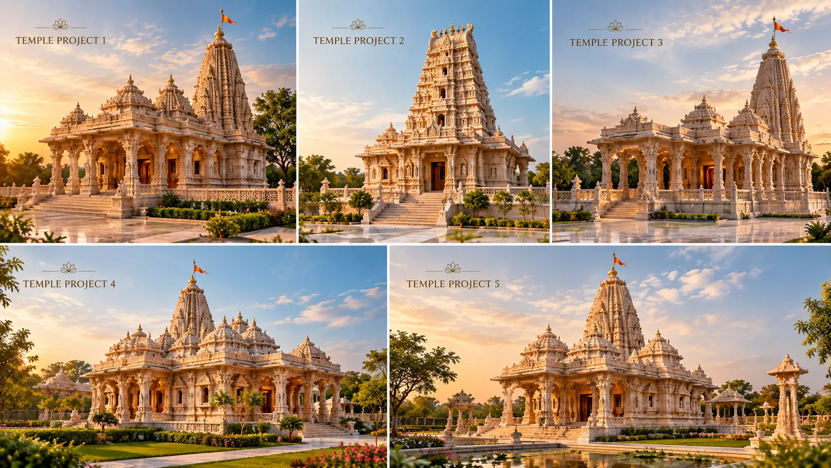 More temple construction projects by MANDIR by AMR BuildTech