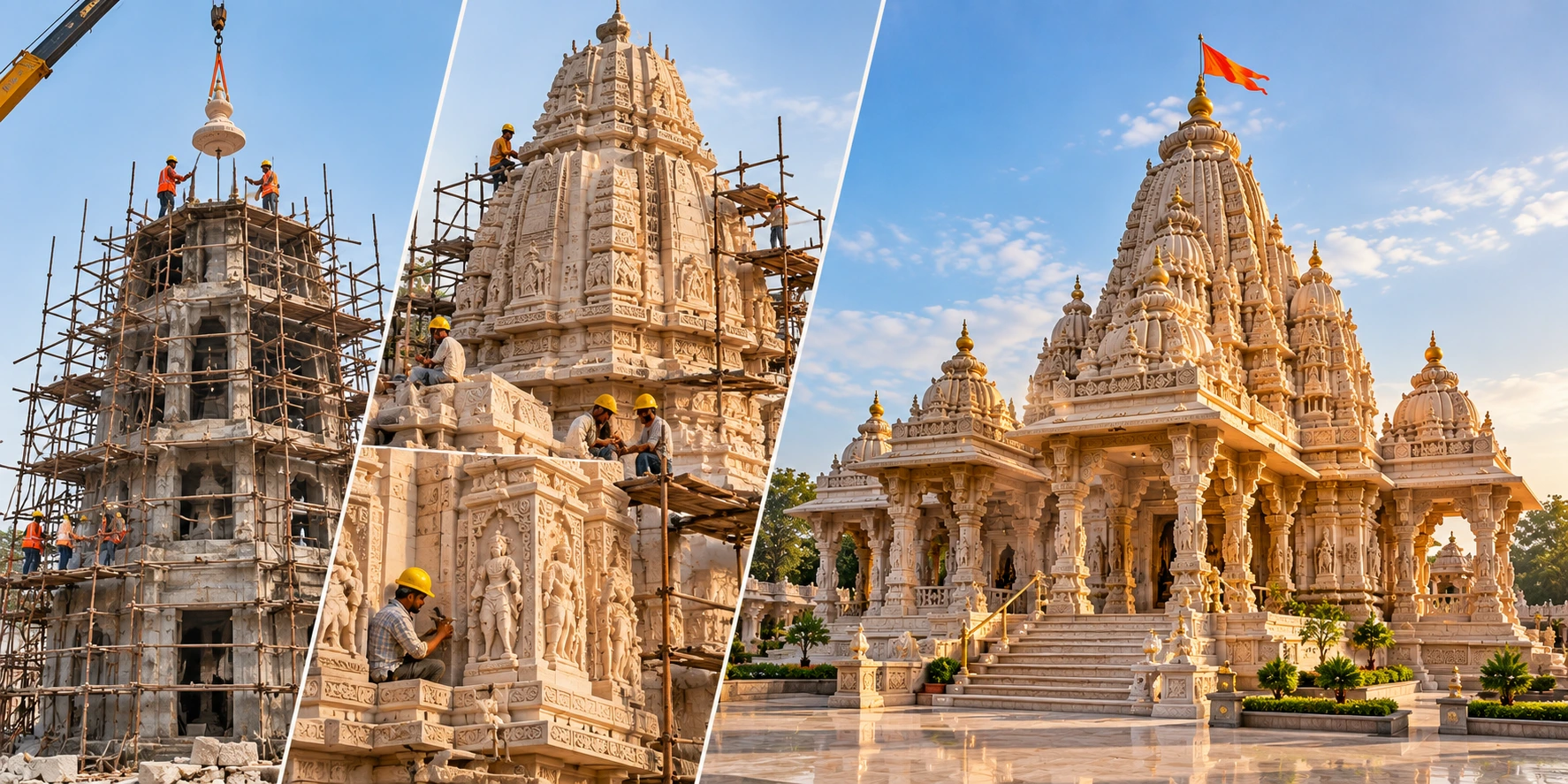 Mandir Shikhara construction Madhya Pradesh