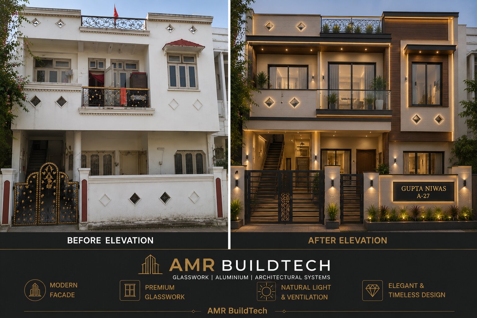 AMR BuildTech interior design project — Some Of Our Renovation Interior Project By AMR BuildTech, Bhopal, Madhya Pradesh, India