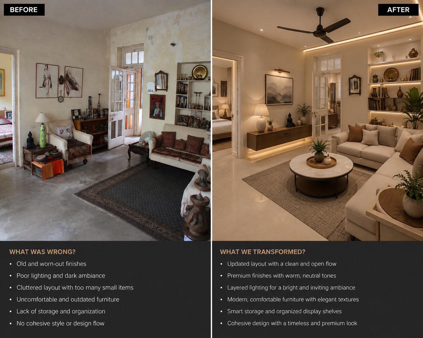 Interior Renovation Project in Bhopal by RenoVista