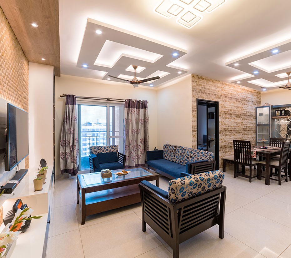Luxury 2 BHK complete home interior design Bhopal